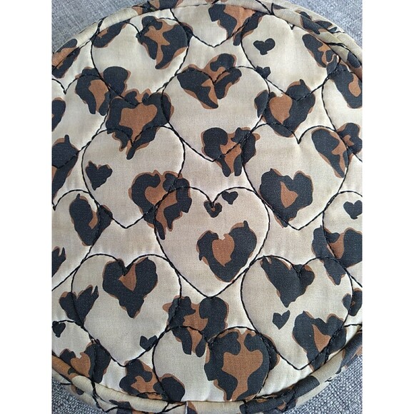 Betsey Johnson Luv Betsey Cheetah Heart Print Round Crossbody With Cat Ears Sz S - Picture 8 of 9